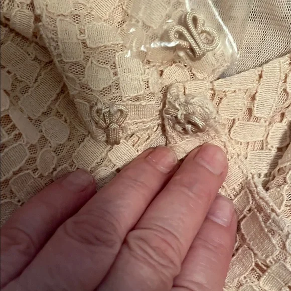 Joan Rivers Blush Textured Top with Ruffle Cuffs - Picture 11 of 11